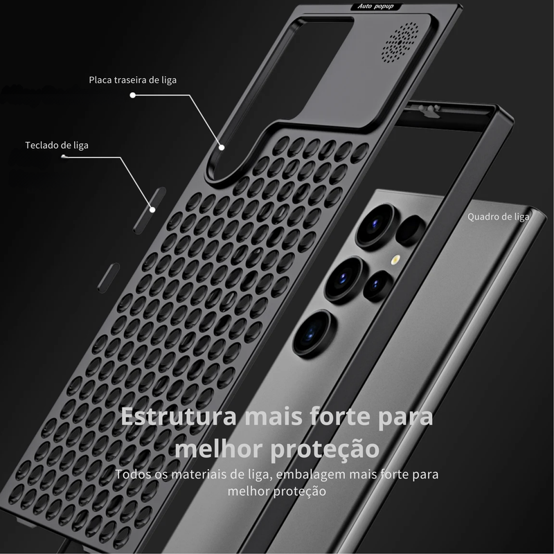 Case Samsung Metal com Difusor de Aroma e Dissipação de Calor