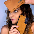 Capa Samsung Couro com Carteira Magnética Destacável 2 em 1