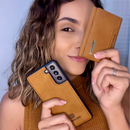 Capa Samsung Couro com Carteira Magnética Destacável 2 em 1