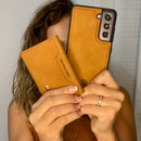 Capa Samsung Couro com Carteira Magnética Destacável 2 em 1