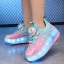 Tênis Infantil Pumello com Rodinhas e Luzes LED