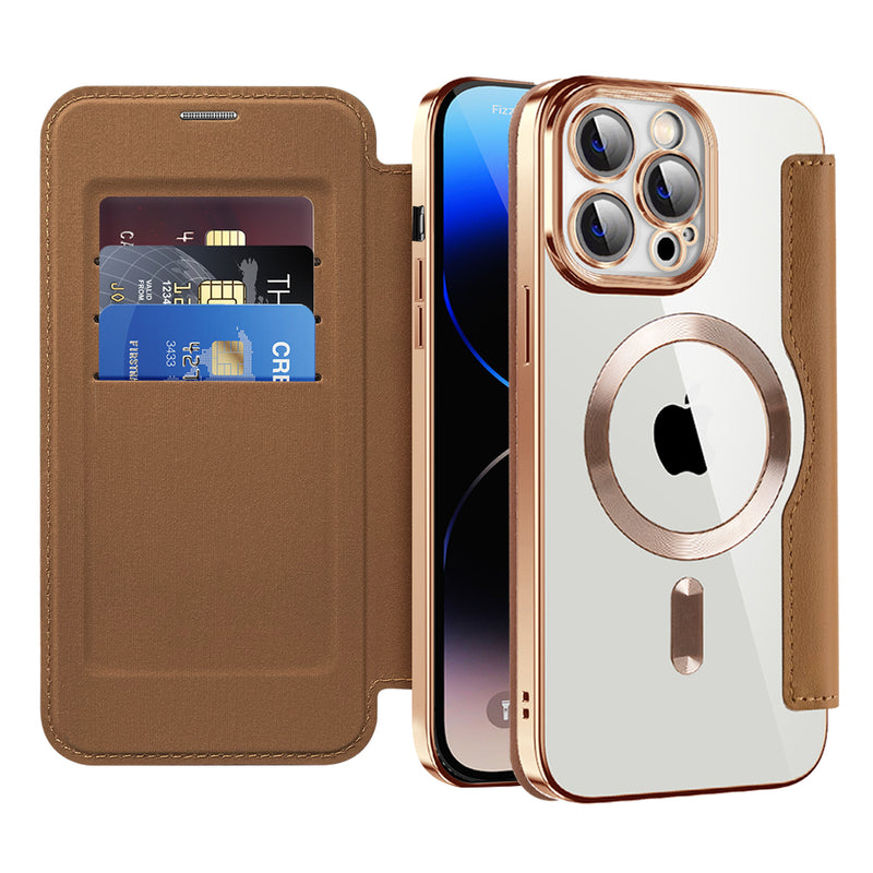 Case iPhone MagSafe com Carteira de Couro e Proteção RFID