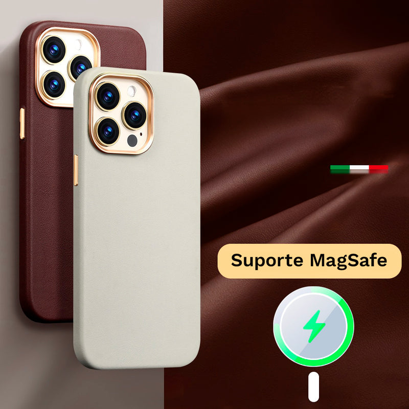 Case iPhone de Couro Genuino com MagSafe