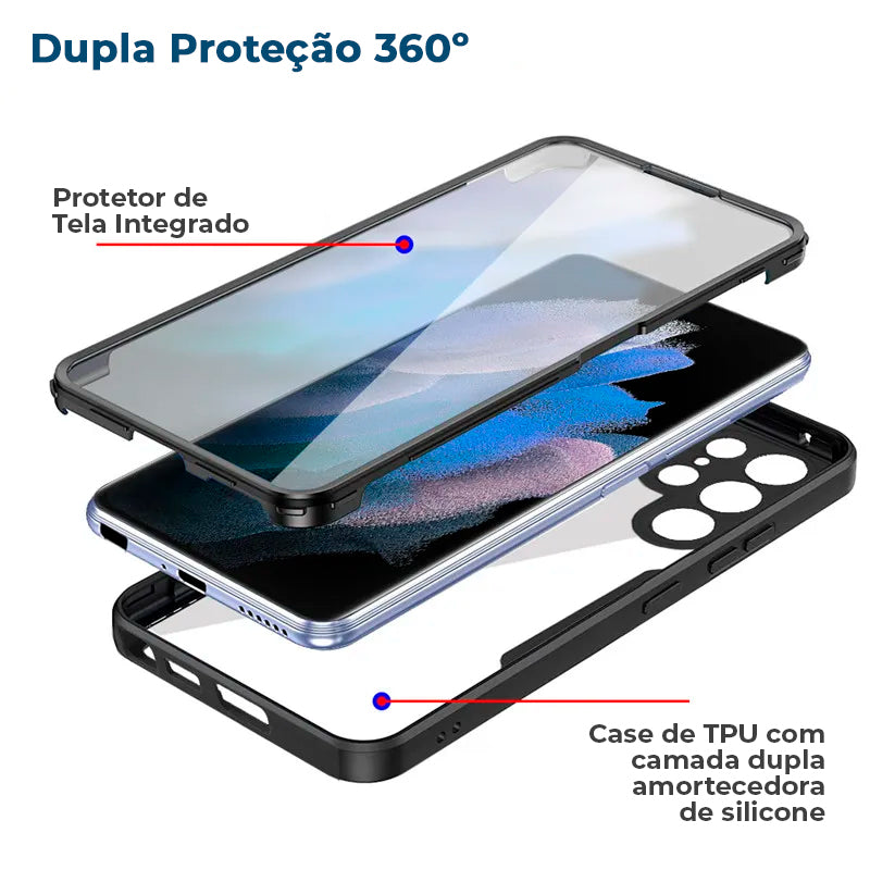 Case Samsung de Dupla Proteção 360º Anti Impacto