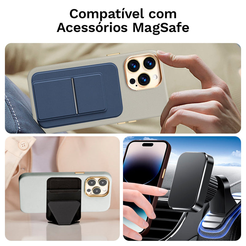 Case iPhone de Couro Genuino com MagSafe