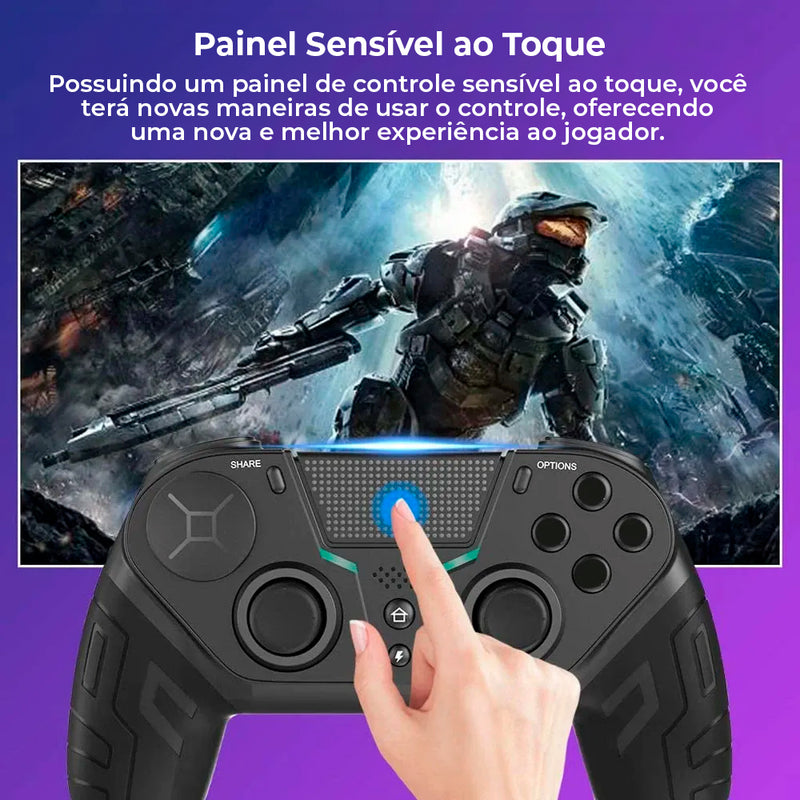 Controle Bluetooth Wireless Premium para PS4 e PC