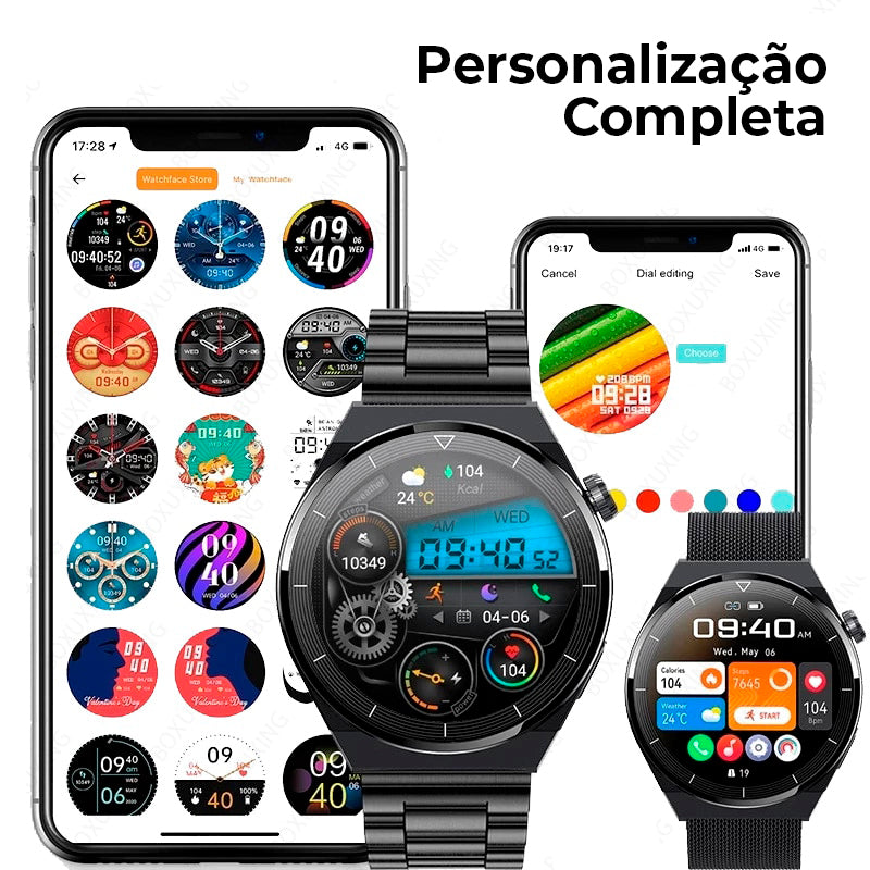 Smartwatch GTR3 PRO + 2 Pulseiras Extras