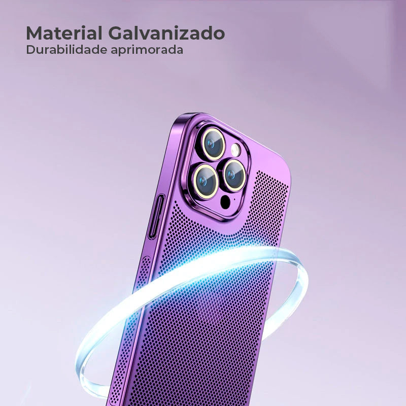 Case iPhone Galvanizada com Dissipação de Calor