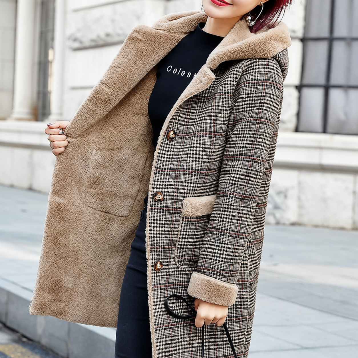 Casaco Feminino Forrado Elegante e Charmoso Elegance