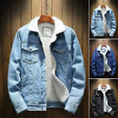Jaqueta Jeans Masculina Inverno com Lã Interna