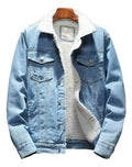 Jaqueta Jeans Masculina Inverno com Lã Interna