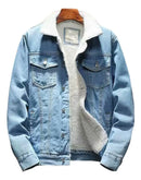 Jaqueta Jeans Masculina Inverno com Lã Interna