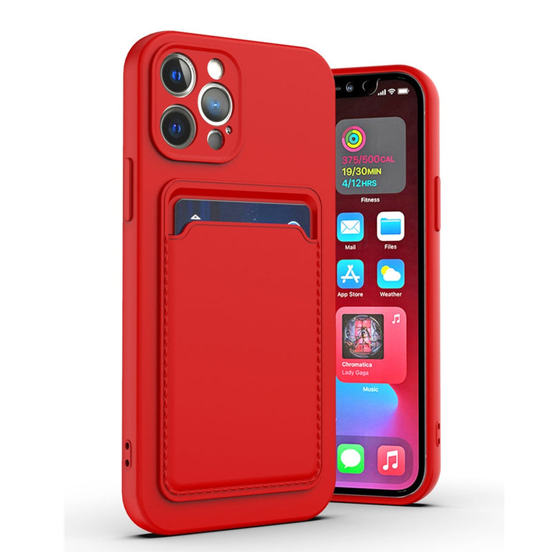 Case iPhone Silicone com Porta Cartão