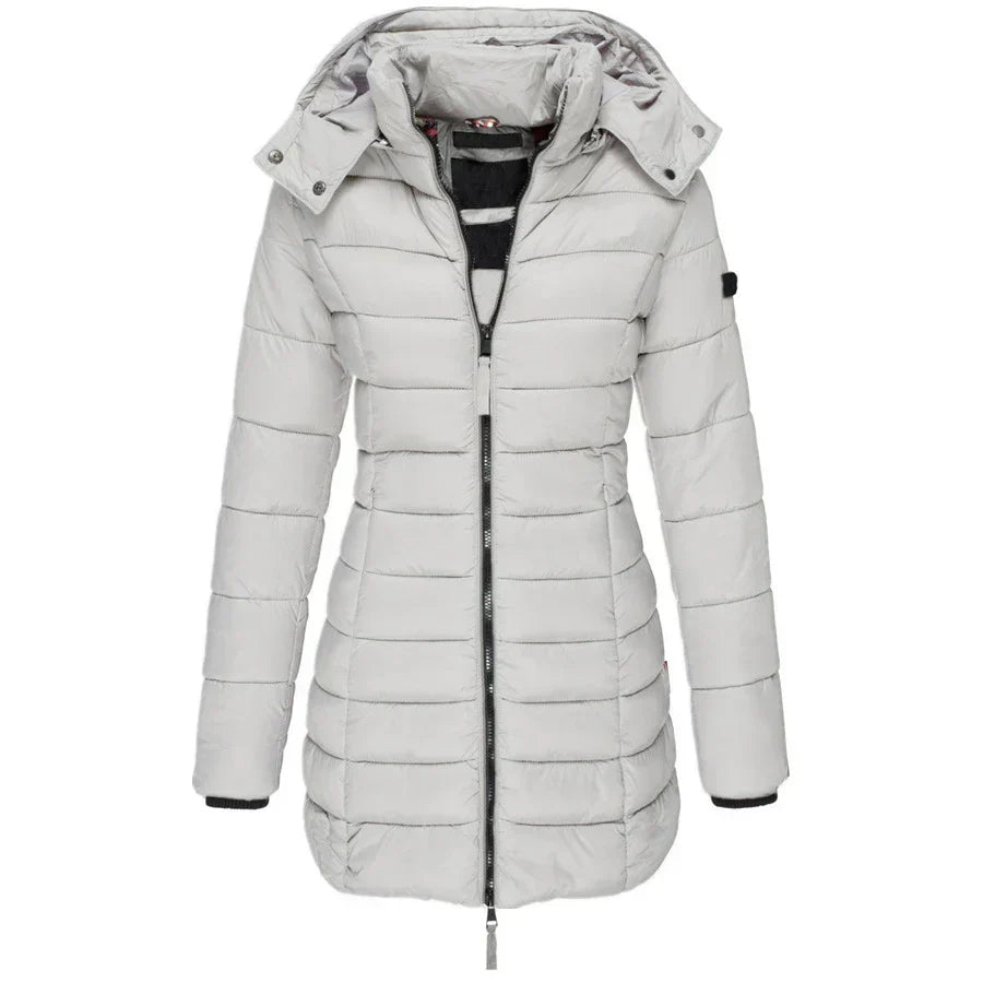 Casaco Feminino de Inverno com Capuz e Zíper - Acolhedor, Elegante e Leve - (Promoção de Inverno 2026)