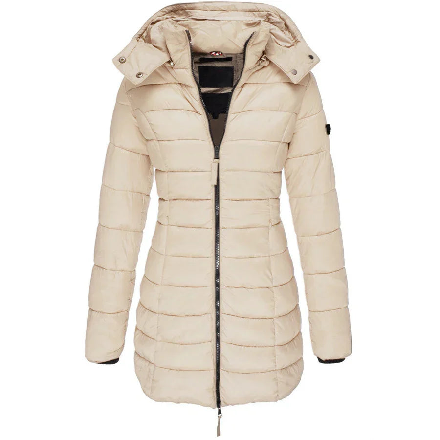 Casaco Feminino de Inverno com Capuz e Zíper - Acolhedor, Elegante e Leve - (Promoção de Inverno 2026)