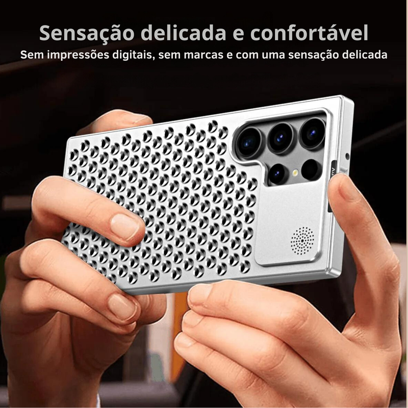 Case Samsung Metal com Difusor de Aroma e Dissipação de Calor