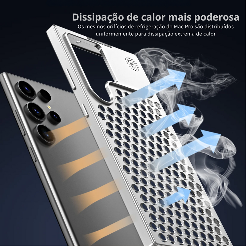 Case Samsung Metal com Difusor de Aroma e Dissipação de Calor