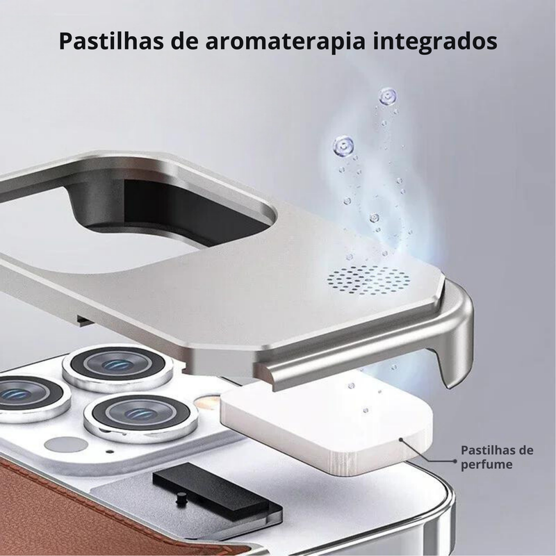 Case iPhone Anti Impacto com Difusor de Aroma