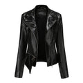 Jaqueta Feminina Estilo Motociclista com Gola Alta - (Promoção de Inverno 2026)