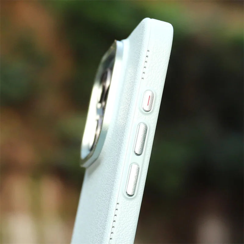 Case iPhone Couro Luxo MagSafe