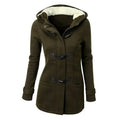 Casaco Feminino Básico com Capuz e Zíper - Sobretudo Casual para Outono/Inverno - (Promoção de Inverno 2026)