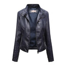 Jaqueta Feminina Slim com Gola Alta Estilo Biker - (Promoção de Inverno 2026)