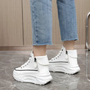 Tênis Feminino Plataforma com Design Vulcanizado Respirável Estilo Casual – (Promoção de Inverno 2026)