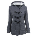 Casaco Feminino Básico com Capuz e Zíper - Sobretudo Casual para Outono/Inverno - (Promoção de Inverno 2026)