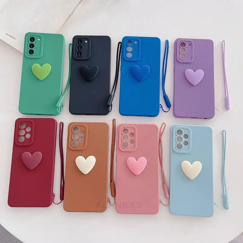 Case Samsung Silicone 3D - Love Heart