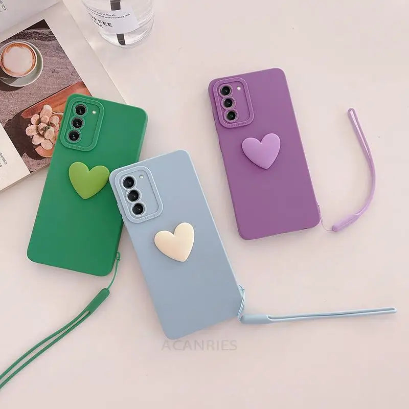 Case Samsung Silicone 3D - Love Heart