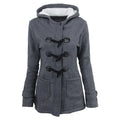 Casaco Feminino Básico com Capuz e Zíper - Sobretudo Casual para Outono/Inverno - (Promoção de Inverno 2026)