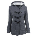 Casaco Feminino Básico com Capuz e Zíper - Sobretudo Casual para Outono/Inverno - (Promoção de Inverno 2026)
