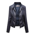 Jaqueta Feminina Slim Black Luxe com Gola Alta Estilo Motociclista - (Promoção de Inverno 2026)