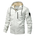 Jaqueta Masculina de Inverno com Capuz Estilo Parka Forrada