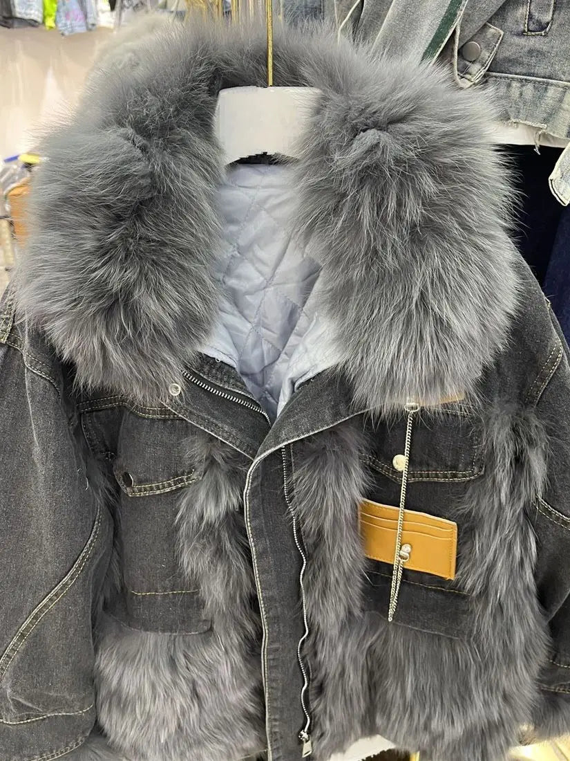 Casaco Feminino Jeans Para Inverno Peluciado Confortável – (Promoção de Inverno 2026)