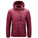 Jaqueta Masculina Puffer Leve com Capuz e Isolamento Térmico