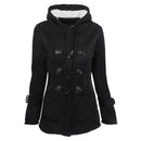 Casaco Feminino Básico com Capuz e Zíper - Sobretudo Casual para Outono/Inverno - (Promoção de Inverno 2026)