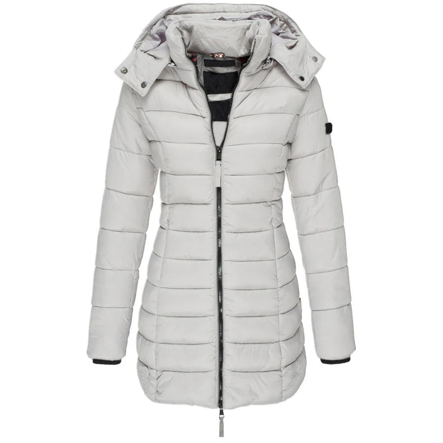 Casaco Feminino de Inverno com Capuz e Zíper - Acolhedor, Elegante e Leve - (Promoção de Inverno 2026)