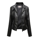 Jaqueta Feminina Slim com Gola Alta Estilo Biker - (Promoção de Inverno 2026)