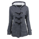 Casaco Feminino Básico com Capuz e Zíper - Sobretudo Casual para Outono/Inverno - (Promoção de Inverno 2026)