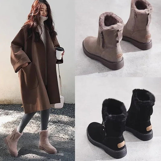 Bota Feminina Cano Curto em Camurça com Forro Solado Confortável – (Promoção de Inverno 2026)