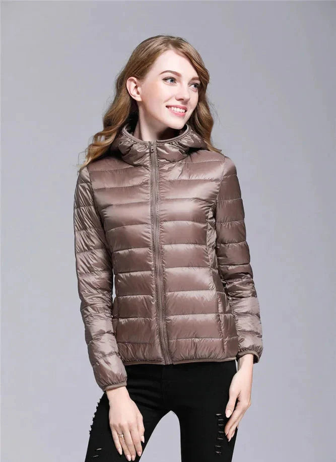 Jaqueta Puffer Feminina com Capuz Annabele