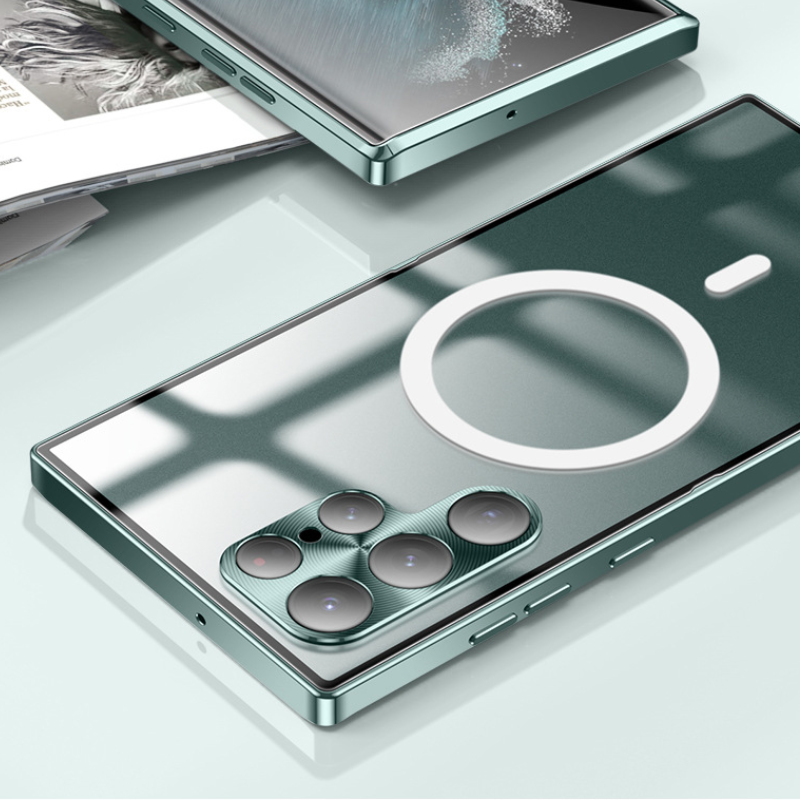 Case Samsung MagSafe de Vidro Temperado e Alumínio - Proteção 360º