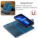 Case iPhone Carteira Magnética Destacável Couro 2 em 1