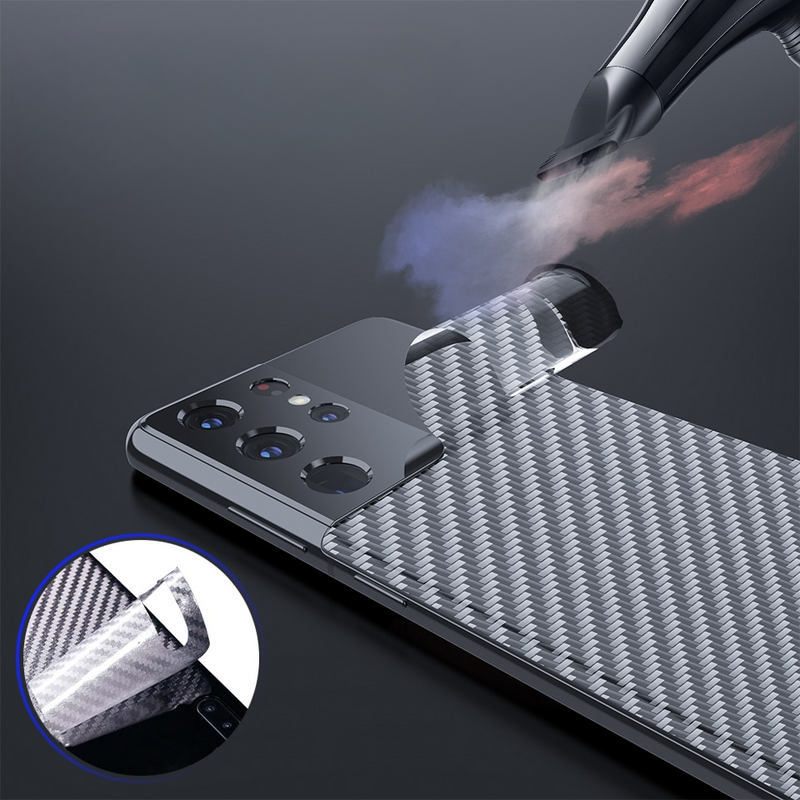 Película p/ Samsung Traseira Fibra de Carbono Anti Risco
