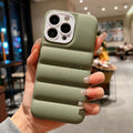 Case iPhone Luxo Puffer - Protetor de Câmera Branco