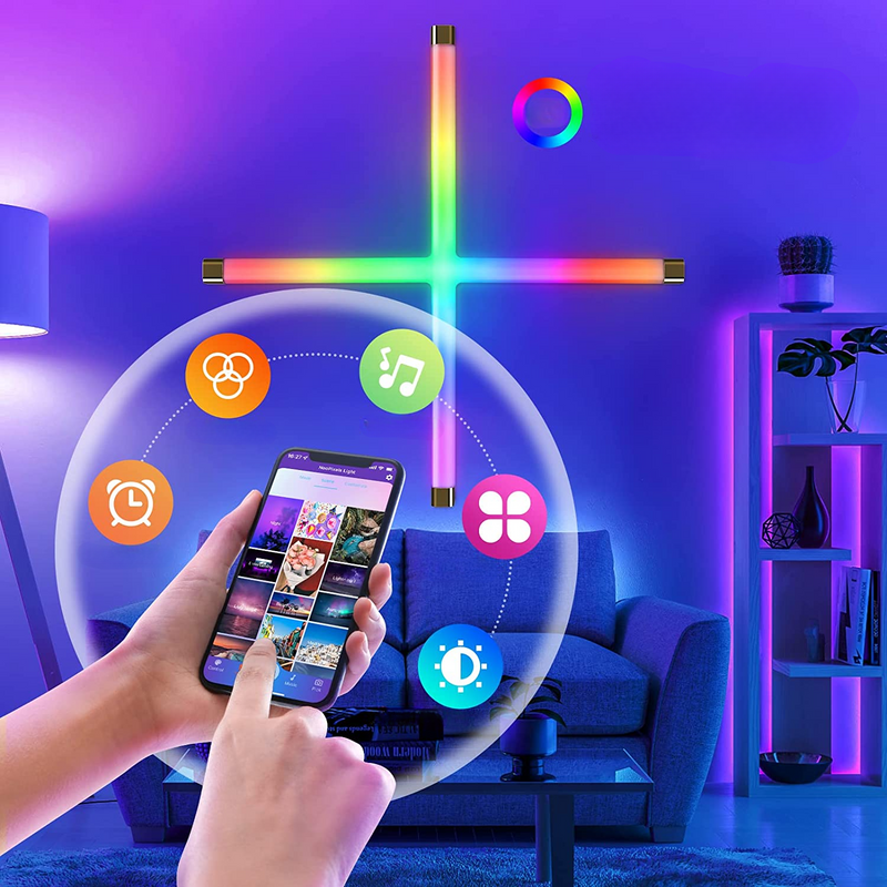 Led RGB Personalizavel de Parede WiFi Inteligente - Alexa e Google Assistente