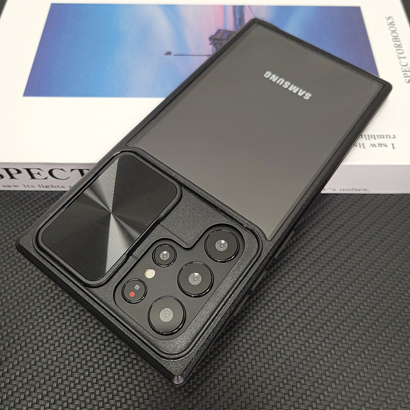 Case Samsung Fosco Anti Impacto com Slide Protetor de Câmera