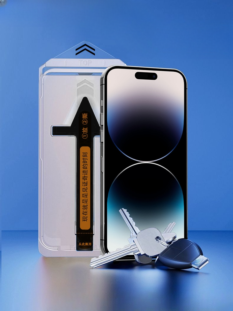 Película p/ iPhone Premium de Vidro Temperado - Com Kit de Instalação